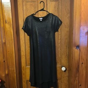 Women’s LuLaRoe black with sparkles light weight dress.
